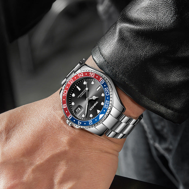 New Hollow Watch Men&#039;s Automatic Mechanical Watch Classic Personalized Waterproof Men&#039;s Watch Luminous Calendar Steel Band Men&#039;s Watch