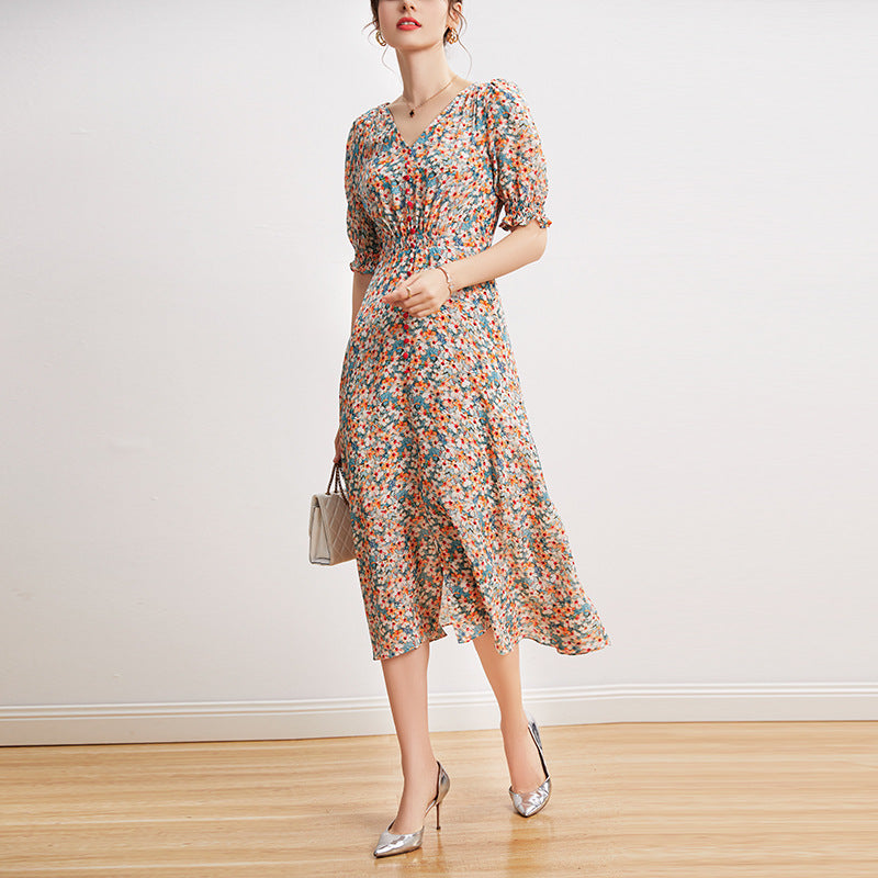 French Dress Floral Dress