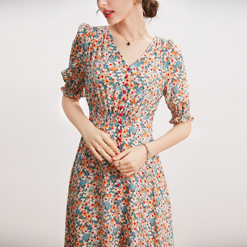 French Dress Floral Dress