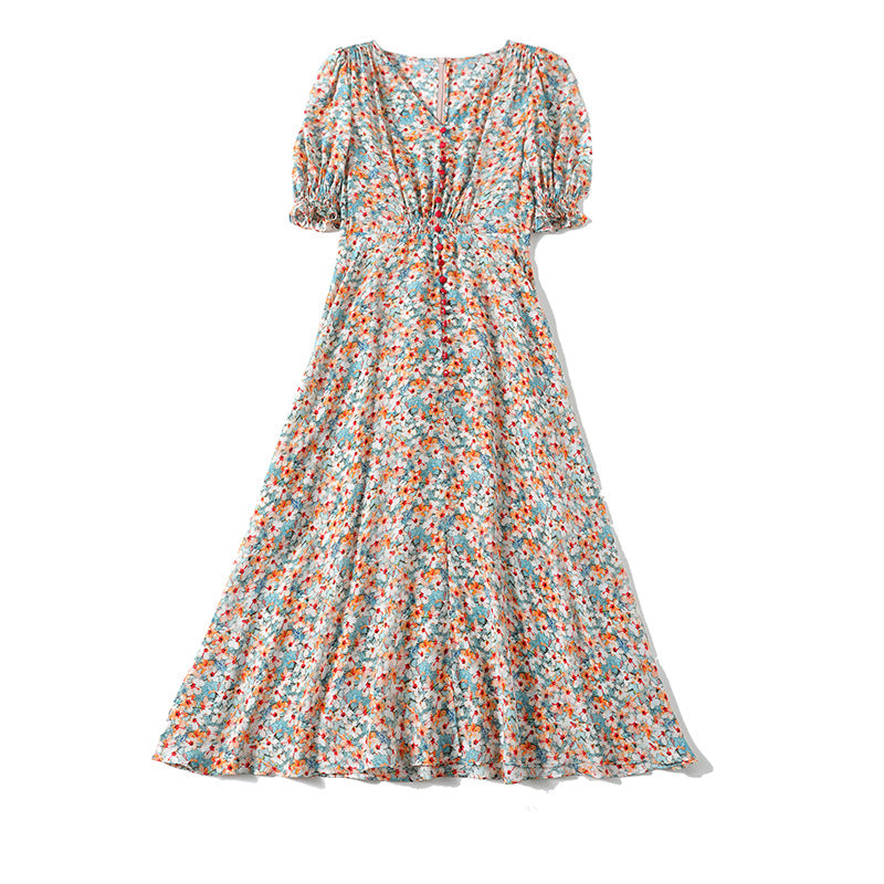 French Dress Floral Dress