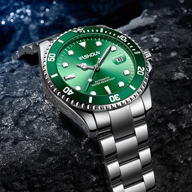 New Hollow Watch Men&#039;s Automatic Mechanical Watch Classic Personalized Waterproof Men&#039;s Watch Luminous Calendar Steel Band Men&#039;s Watch