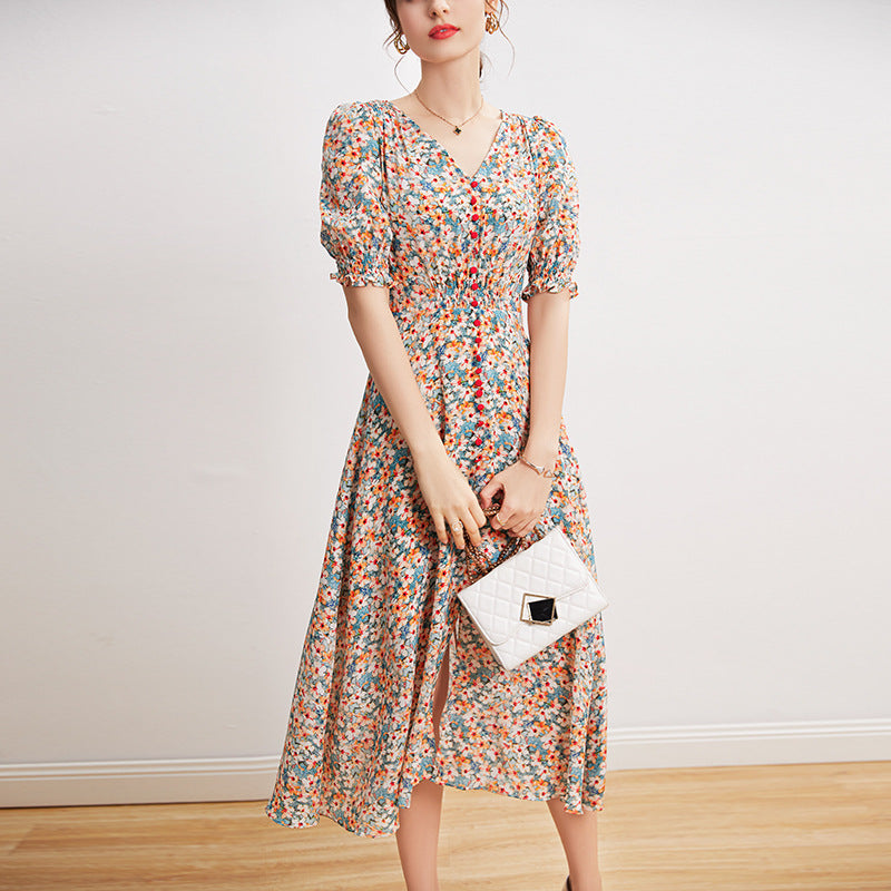 French Dress Floral Dress