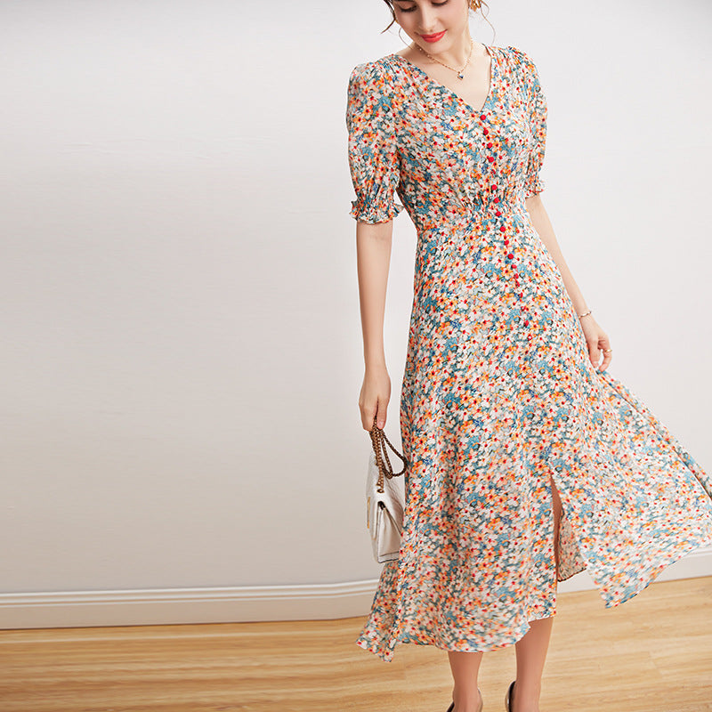 French Dress Floral Dress